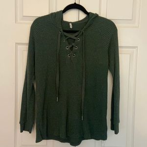 Z Supply waffle knit hoodie